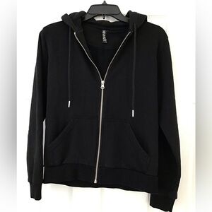 SKIMS Classic Zip Up Hoodie | Onyx | Size S